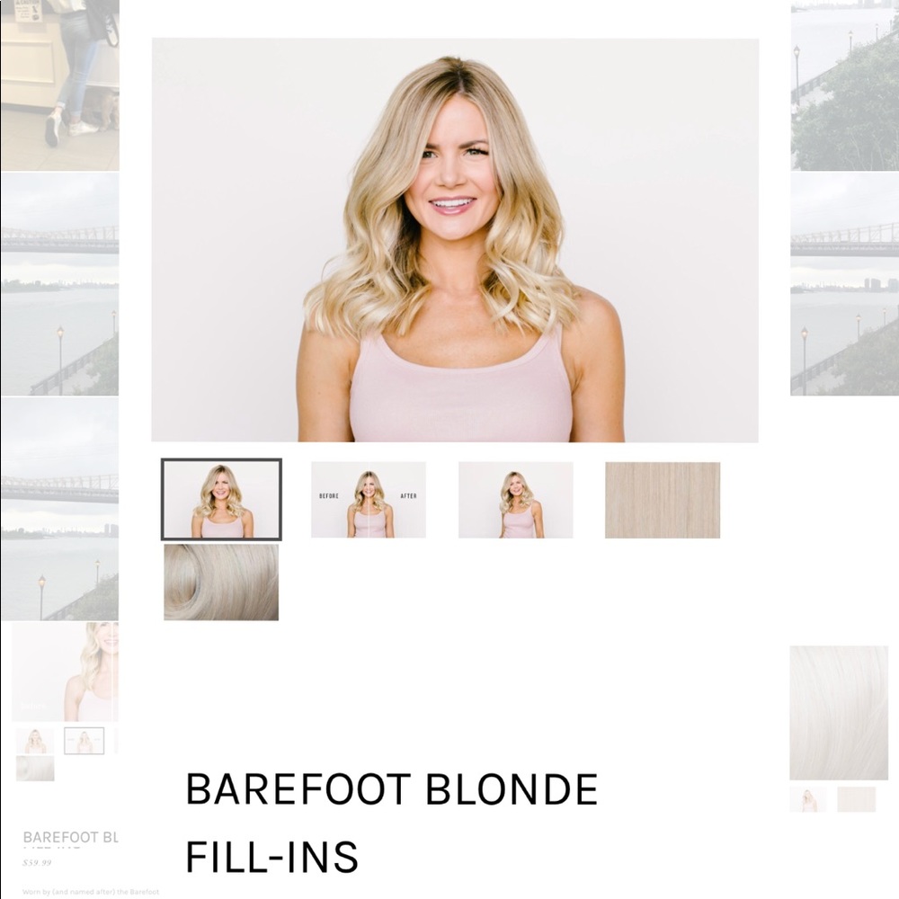 Barefoot Blonde Fill-ins Two Piece Hair Extensions